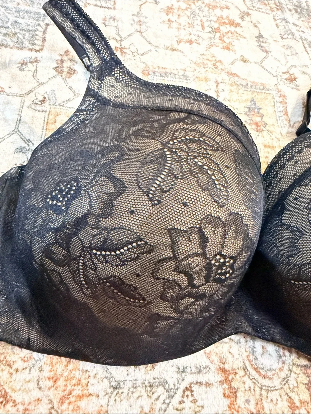 Cacique Black‎ Modern Lace Bra